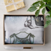 Gothic Mode | Blauwe jurk met hoge hakken Splat Tissuepapier (Geschenk)