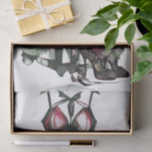 Gothic Mode | Groene en Roze Jurk met Stiletto's Tissuepapier (Geschenk)