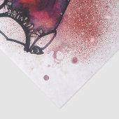 Gothic Mode | Rode jurk met hoge hakken Abstract Tissuepapier (Detail)