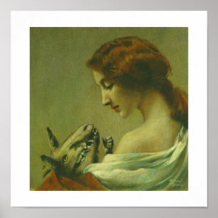 Gothic moeder and child Devil Print