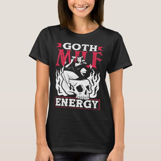 Gothic Moeder Energie Donker Gotisch Skelet T-shirt (Voorkant)
