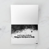 Gothic Moederdag harten, schedel, vlinders Kaart (Binnen)