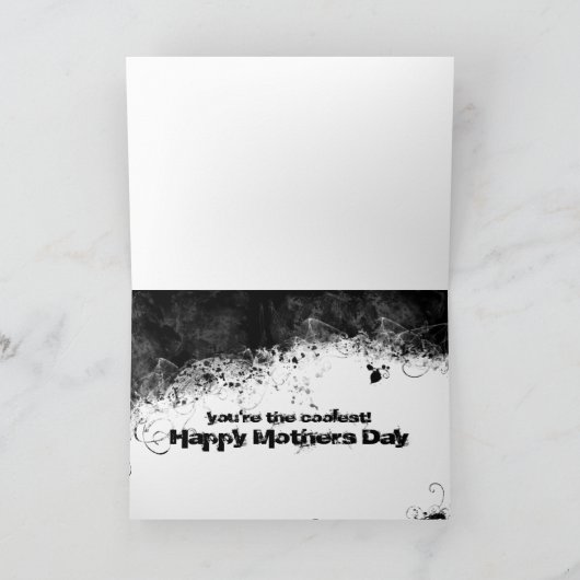 Gothic Moederdag harten, schedel, vlinders Kaart (Binnen)