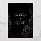 Gothic Monarch Folie Wedding Folie Uitnodiging (Voorkant)