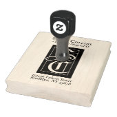 Gothic Monogram ExLibris Books Return Address Rubberstempel (Stempel)