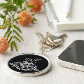 Gothic Monogram Pentacle Sleutelhanger (Zijkant)