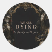 Gothic Monster Halloween Maskerade Ronde Sticker (Voorkant)