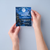 Gothic Monster Mash Werewolf Halloween Party Invit Flyer (Hand)