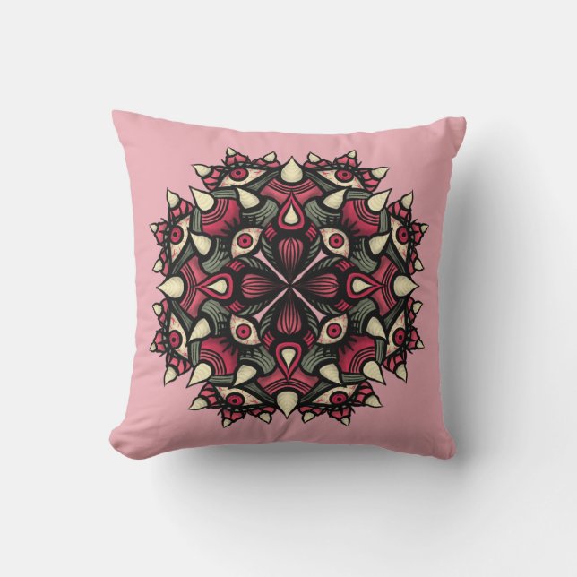 Gothic Monster Wall Decal - Creepy Horror Fantasy Kussen (Voorkant)