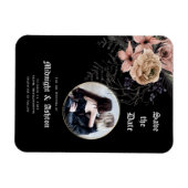 Gothic Moody Bloemen Foto Save the Date Magneet (Horizontaal)