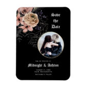 Gothic Moody Bloemen Foto Save the Date Magneet (Verticaal)