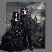 Gothic Moody Dark Castle Drie Wandkleed