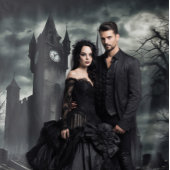 Gothic Moody Dark Castle One Wandkleed