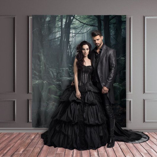 Gothic Moody Dark Forest Twilight Rock Path XLarge Wandkleed