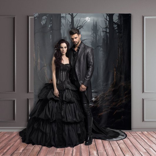 Gothic Moody Dark Forest XLarge Wandkleed