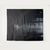 Gothic Moody Dark Forest XLarge Wandkleed (Voorkant (horizontaal))