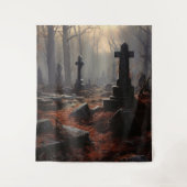 Gothic Moody Dark Graveyard Wandkleed (Voorkant)