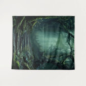 Gothic Moody Donker Bos Stappen Wandkleed (Voorkant (horizontaal))