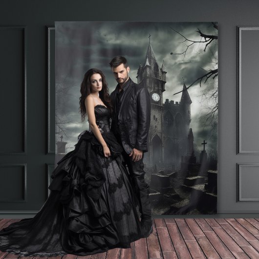 Gothic Moody Donker Kasteel Twee Wandkleed