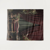 Gothic Moody Donker Victoriaans Bourgogne Groene s Wandkleed (Voorkant (horizontaal))