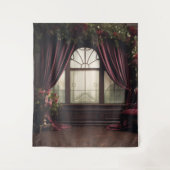 Gothic Moody Donker Victoriaans Bourgogne Parlor W Wandkleed (Voorkant)