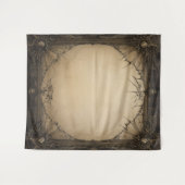 Gothic Moody Donker Zwart & Oud Ivoor Filigraan Wandkleed (Voorkant (horizontaal))