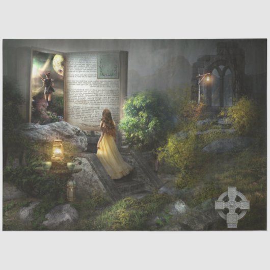 Gothic Moody Fantasy-debetpapier Tissuepapier (Voorkant)