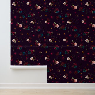 Gothic Moody Flowers Behang