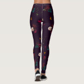 Gothic Moody Flowers Leggings (Achterkant)
