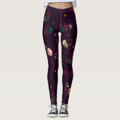 Gothic Moody Flowers Leggings (Voorkant)