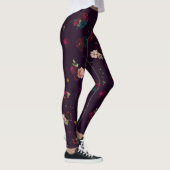 Gothic Moody Flowers Leggings (Rechts)