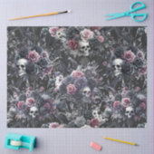 Gothic Moody Flowers Schedels en Kraaien Tissuepapier (Craft)