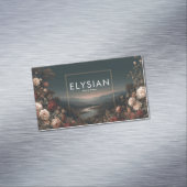 Gothic Moody Rose River Landscape Gold Frame Magnetisch Visitekaartje (Voorbeeld)