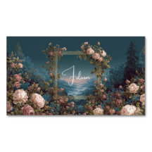 Gothic Moody Rose River Landscape Gold Frame
