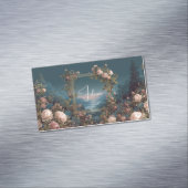Gothic Moody Rose River Landscape Gold Frame Magnetisch Visitekaartje (Voorbeeld)