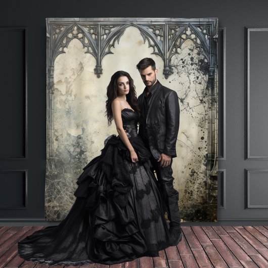 Gothic Moody Scènes  Boogjes Cream & Black Wandkleed