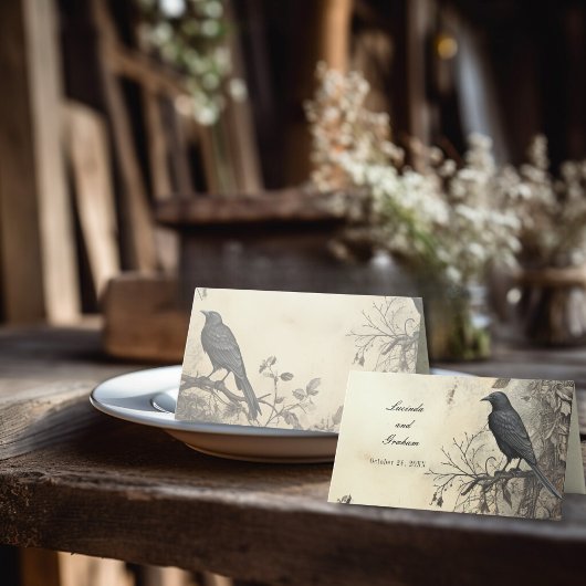 Gothic Moody Scenes Cream & Black Plaatskaartje