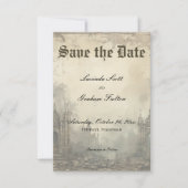 Gothic Moody Scenes  Cream & Black Save The Date (Voorkant)