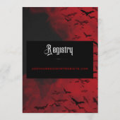 Gothic Moody Vampire Bat Bruids Douche Uitnodiging (Achterkant)