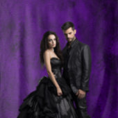 Gothic Moody Zwart & Paarse Vintage Abstract Wandkleed