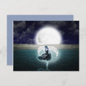 gothic Moon Angel briefkaart (Voorkant / Achterkant)