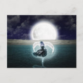 gothic Moon Angel briefkaart (Voorkant)