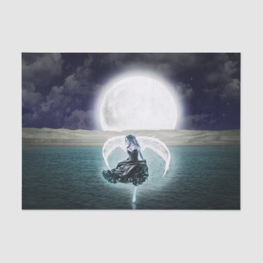 gothic Moon Angel tissue papier (Voorkant)