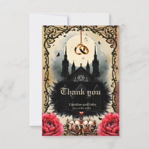 Gothic Moon –Eeuwige Liefde Onder de Middennachtel Bedankkaart