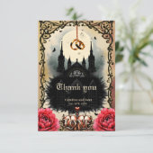 Gothic Moon –Eternal Love Beneath the Midnight Sky Bedankkaart (Staand voorkant)