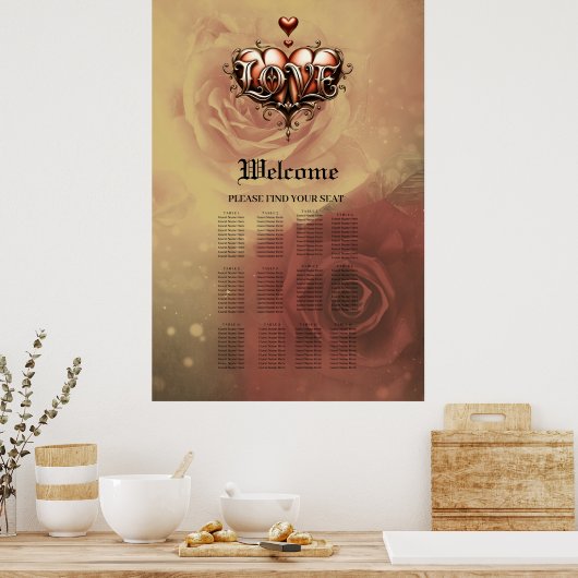 Gothic Moon –Eternal Love Beneath the Midnight Sky Poster (Keuken)