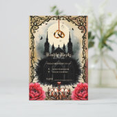 Gothic Moon –Eternal Love Beneath the Midnight Sky RSVP Kaartje (Staand voorkant)