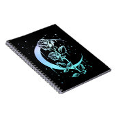 Gothic Moon Flower Crescent Witchy Notitieboek (Rechterzijde)