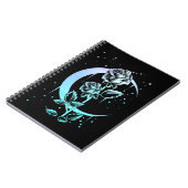 Gothic Moon Flower Crescent Witchy Notitieboek (Linkerzijde)