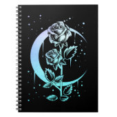 Gothic Moon Flower Crescent Witchy Notitieboek (Voorkant)